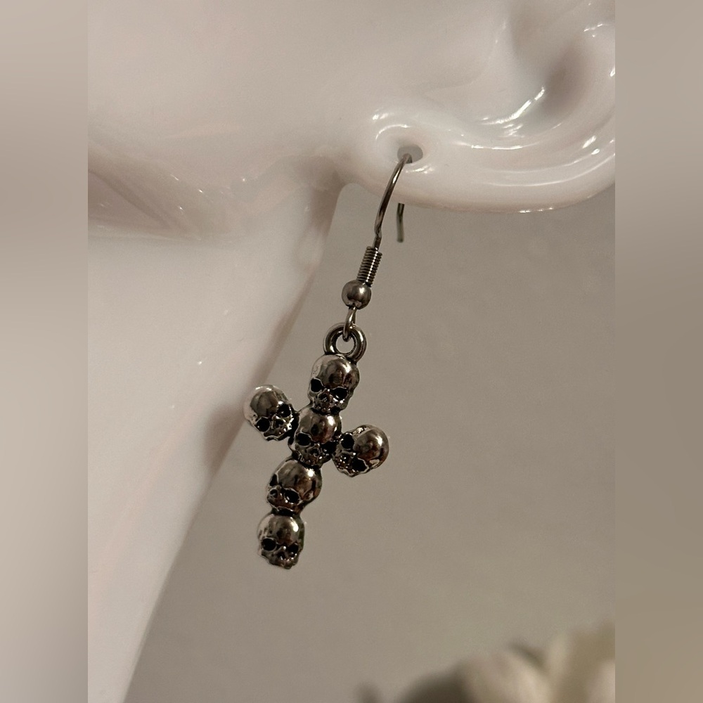 Gothic Halloween Earrings Skull Skeleton Spooky Halloween Jewelry Accessories